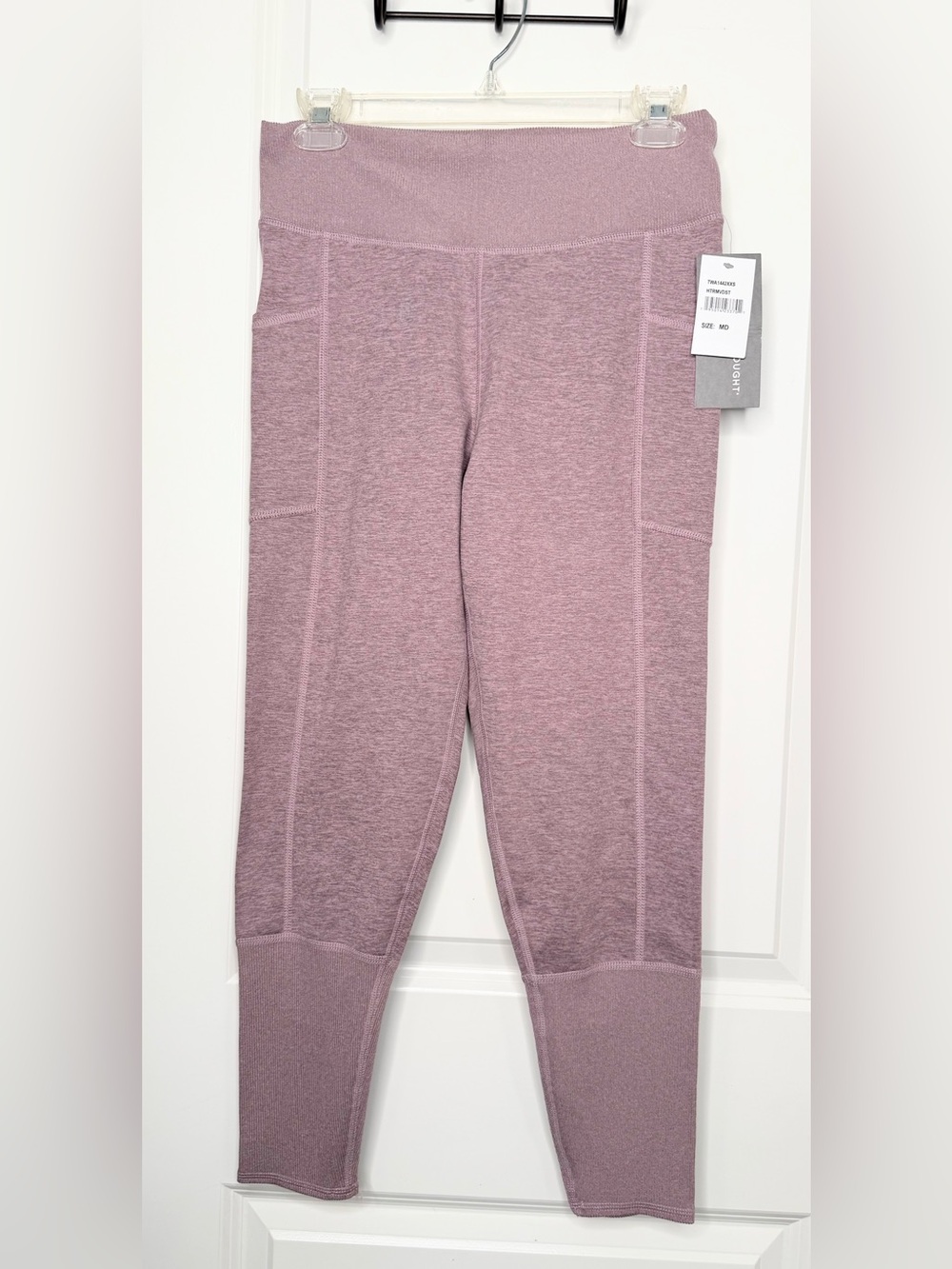 Threads 4 Thought Leggings M Mauve High Rise Pocket Yoga Workout NWT